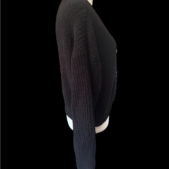 No Boundaries Charcoal Button-Up Cardigan - Picture 3 of 8